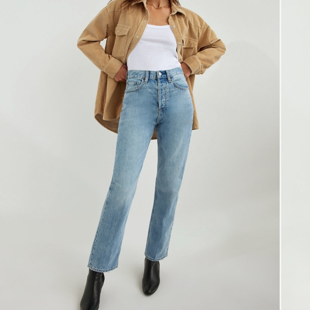 DENIM FORUM Aritzia The Joni High Rise Loose Cut Jeans size 30